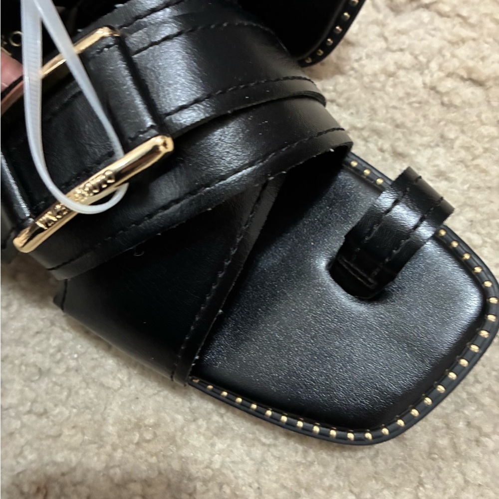 Vince Camuto Black and Gold Sandals - Picture 3 of 4